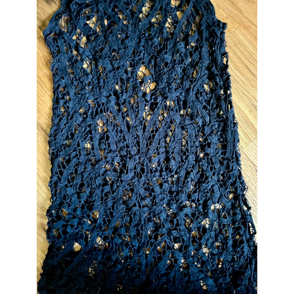 Free People Intimately Black Mini Lace Dress Intimates Swimsuit Cover Size XS - Picture 8 of 14